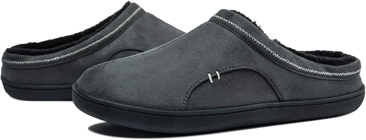 Josaywin Men's Memory Foam slippers Soft Plush Fleece Lining Slip On Indoor Outdoor House Shoes