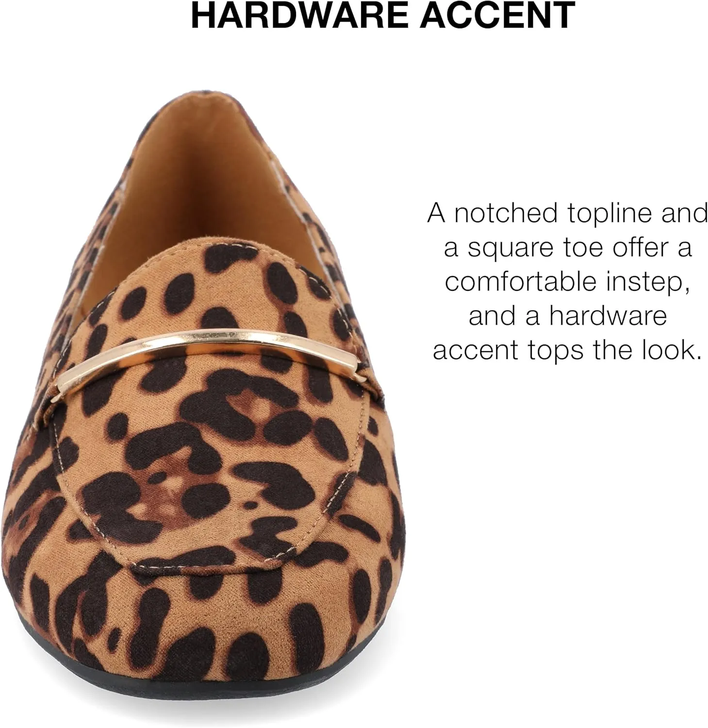 Journee Womens Loafer Flat Notched Topline Square Toe Slip-On Block Heel - Wrenn Casual Dress Shoe