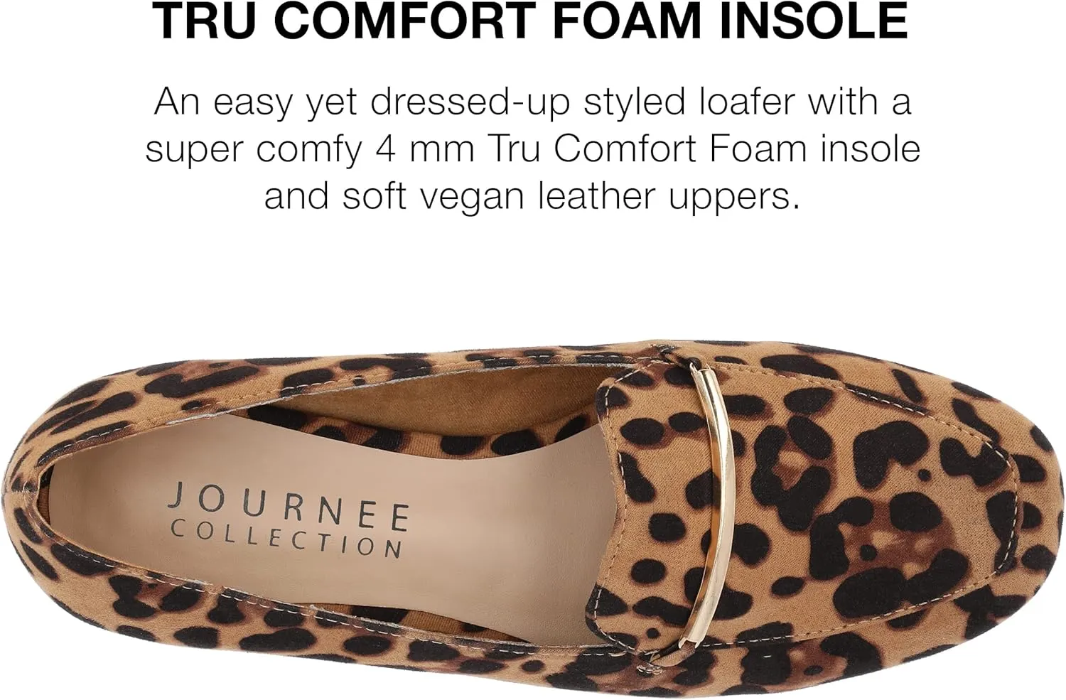 Journee Womens Loafer Flat Notched Topline Square Toe Slip-On Block Heel - Wrenn Casual Dress Shoe