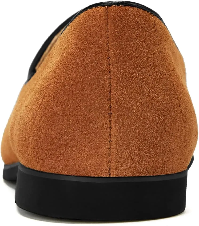 Journey West Suede Tassel Loafer for Women Slip-on BelgianLoafers Shoes
