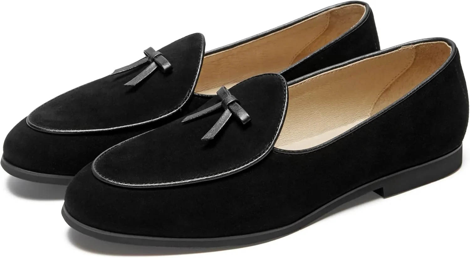 Journey West Suede Tassel Loafer for Women Slip-on BelgianLoafers Shoes