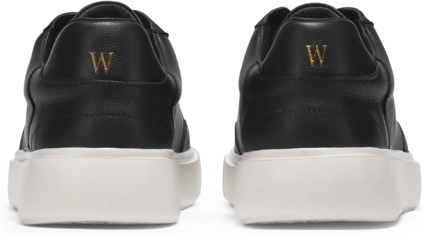 Journey West Super Light Weight Platform Genuine Leather Classic Lace-up Daily Loafer Sneakers for Men