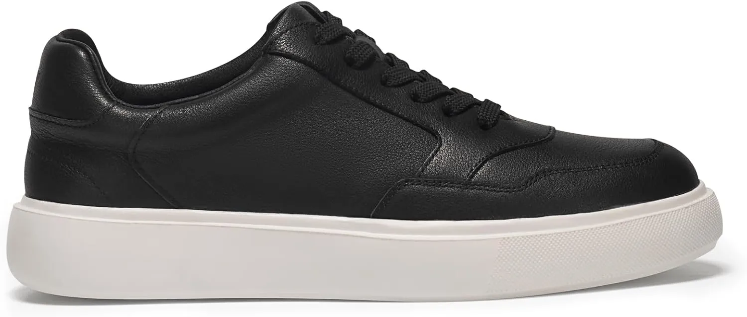 Journey West Super Light Weight Platform Genuine Leather Classic Lace-up Daily Loafer Sneakers for Men