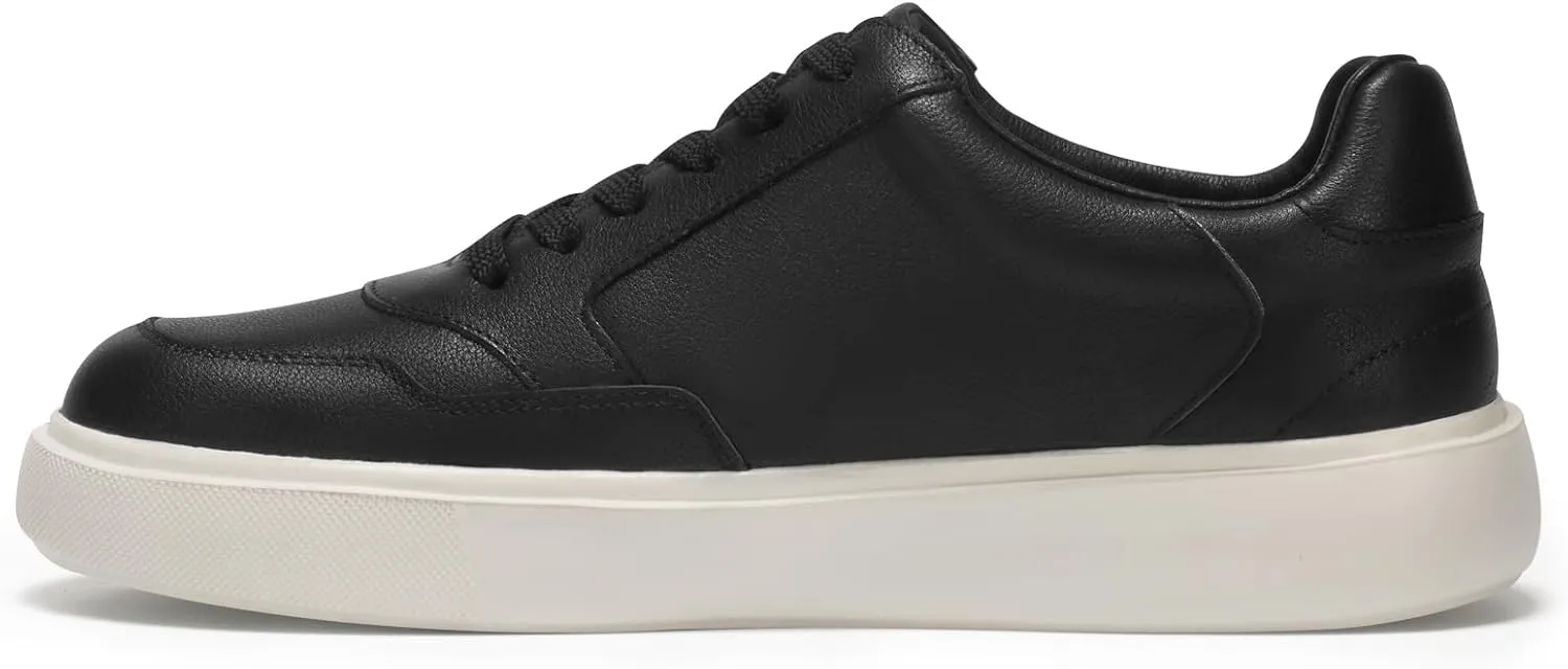 Journey West Super Light Weight Platform Genuine Leather Classic Lace-up Daily Loafer Sneakers for Men