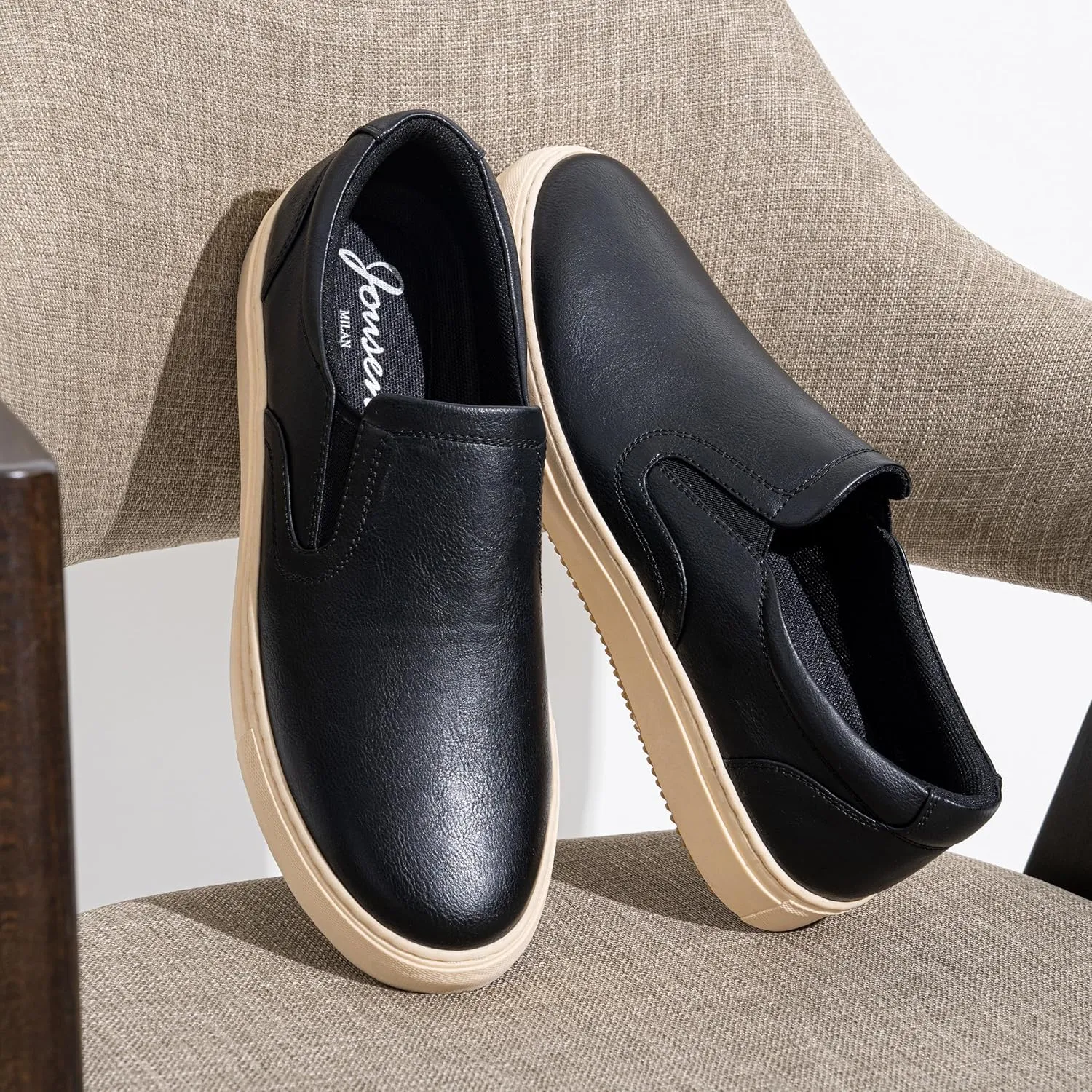 Jousen Mens Slip On Shoes Lightweight Slip On Fashion Sneakers Casual Slip On Shoes for Men