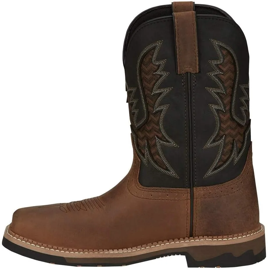 Justin Men's Bolt 11" Stampede Soft Toe Work Boot