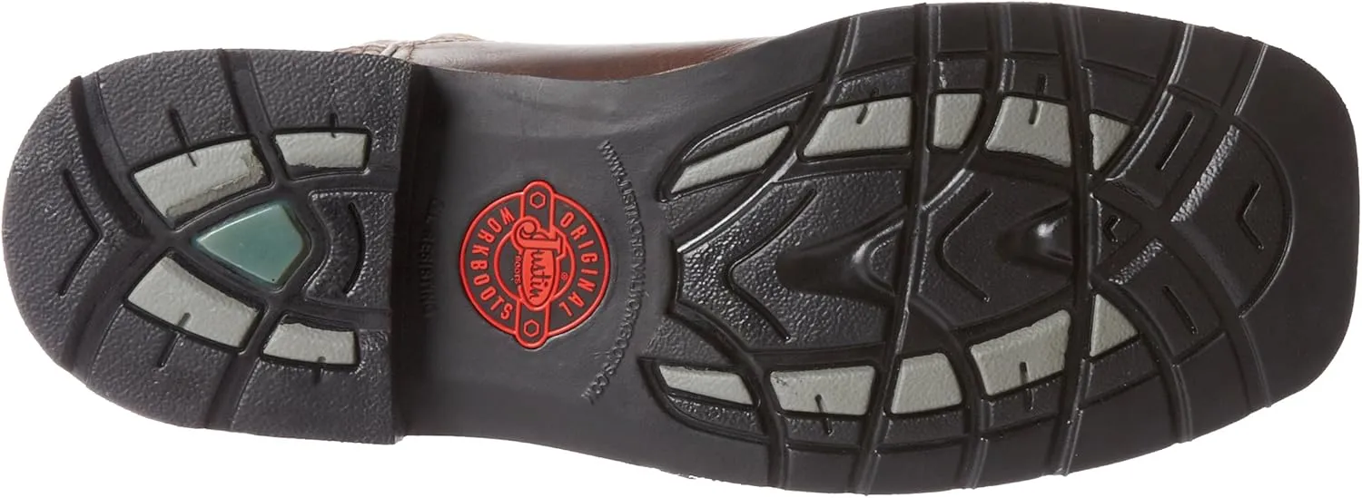 Justin Original Work Rugged Tan American Orange Top Boot Tan
