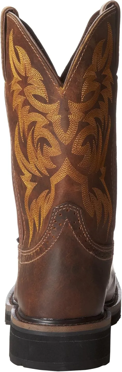 Justin Original Work Rugged Tan American Orange Top Boot Tan