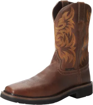 Justin Original Work Rugged Tan American Orange Top Boot Tan