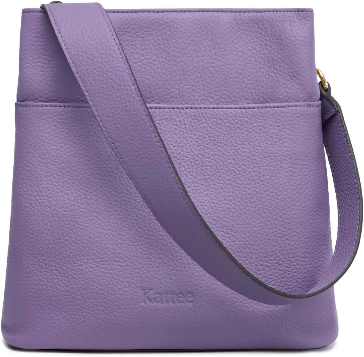 Kattee Leather Handbags for Women, Soft Shoulder Tote Crossbody Purses Bucket Bags with 2 Straps
