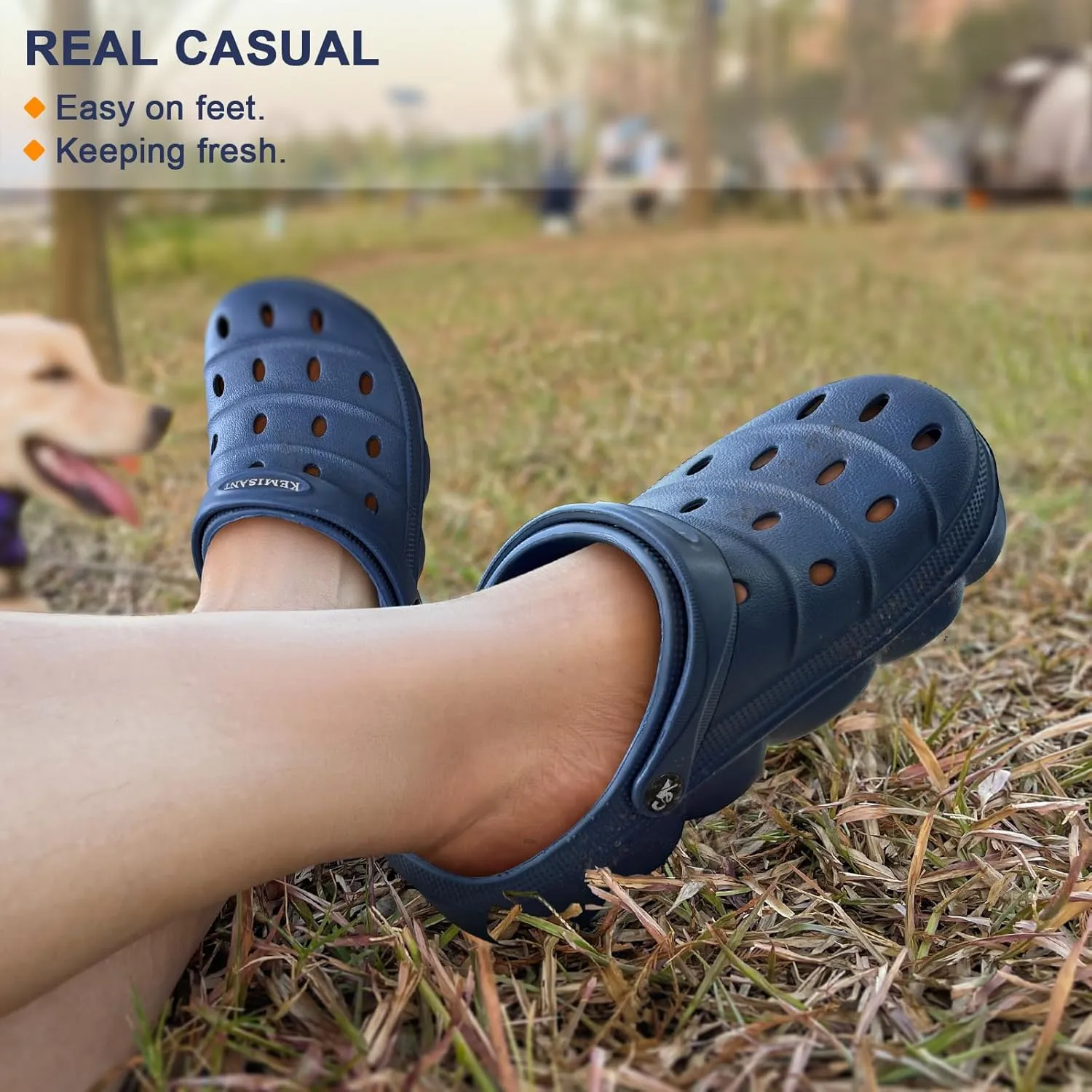 KEMISANT Women Clogs, Slip On Shoes Sandals with Cushioned Foot-Bed Sole