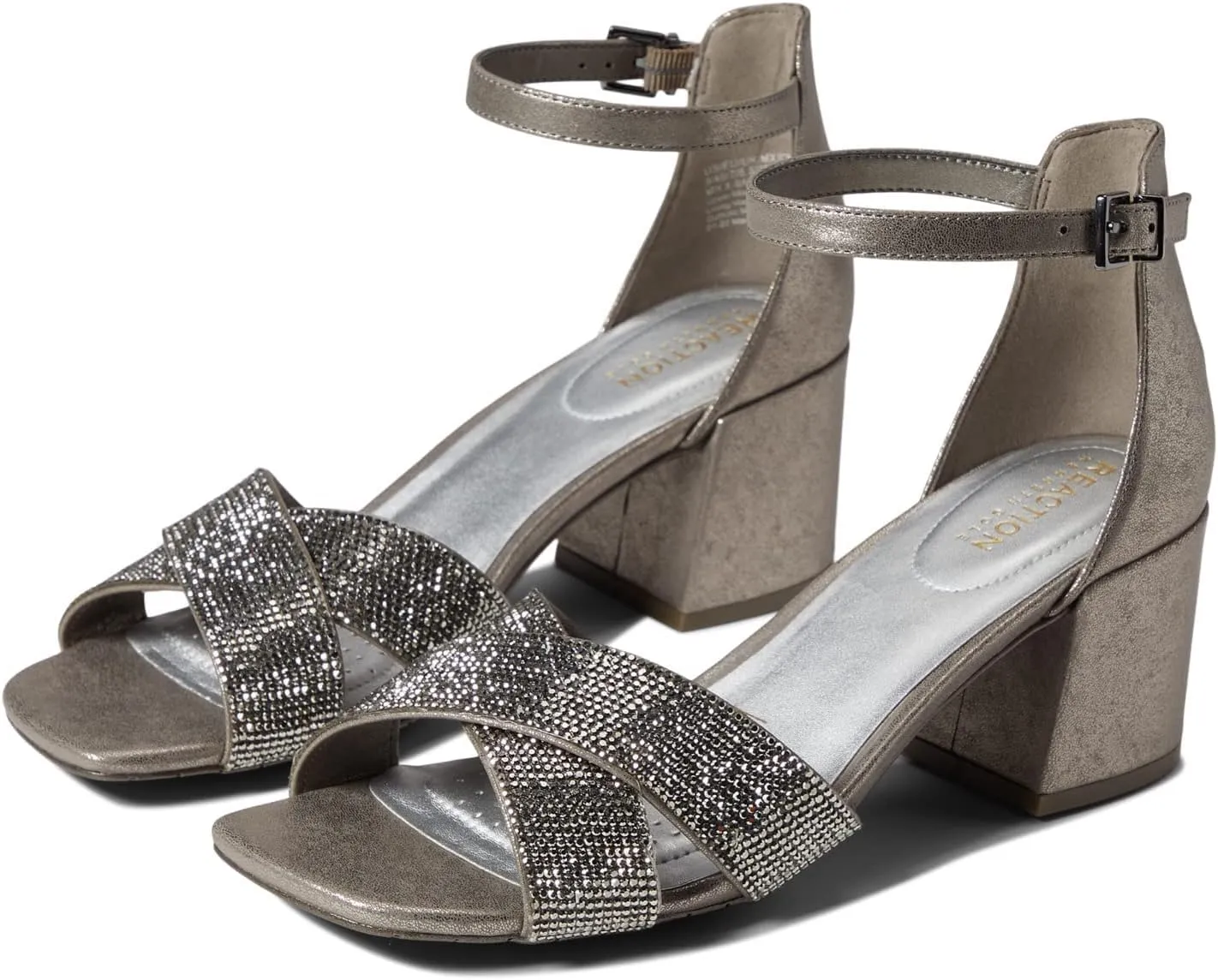 Kenneth Cole REACTION Women's Mix X-Band Jewel Heeled Sandal