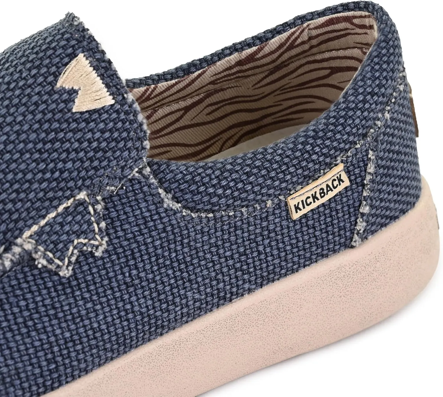 Kickback Don Juan - Mens Slip On Loafers - Lightweight Canvas Slip in Shoes - Mens Loafers - Slip on Summer Shoes - Designed with a Lower Volume to Fit a Slimmer Foot