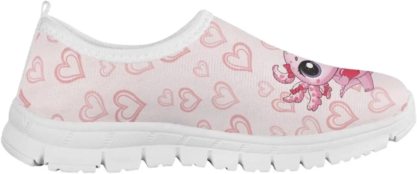 Kids Athltic Shoes Cute Girls Slip On Tennis Shoes Comfy Casual Shoes