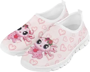 Kids Athltic Shoes Cute Girls Slip On Tennis Shoes Comfy Casual Shoes