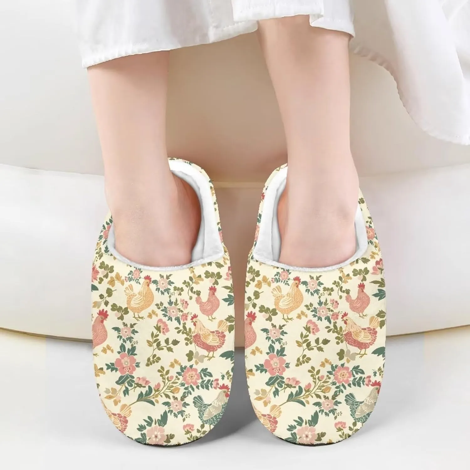 Kids Fuzzy Warm House Slippers for Girls Non Slip Rubber Sole Home Slippers for Toddlers Size 9-15