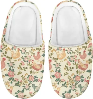 Kids Fuzzy Warm House Slippers for Girls Non Slip Rubber Sole Home Slippers for Toddlers Size 9-15