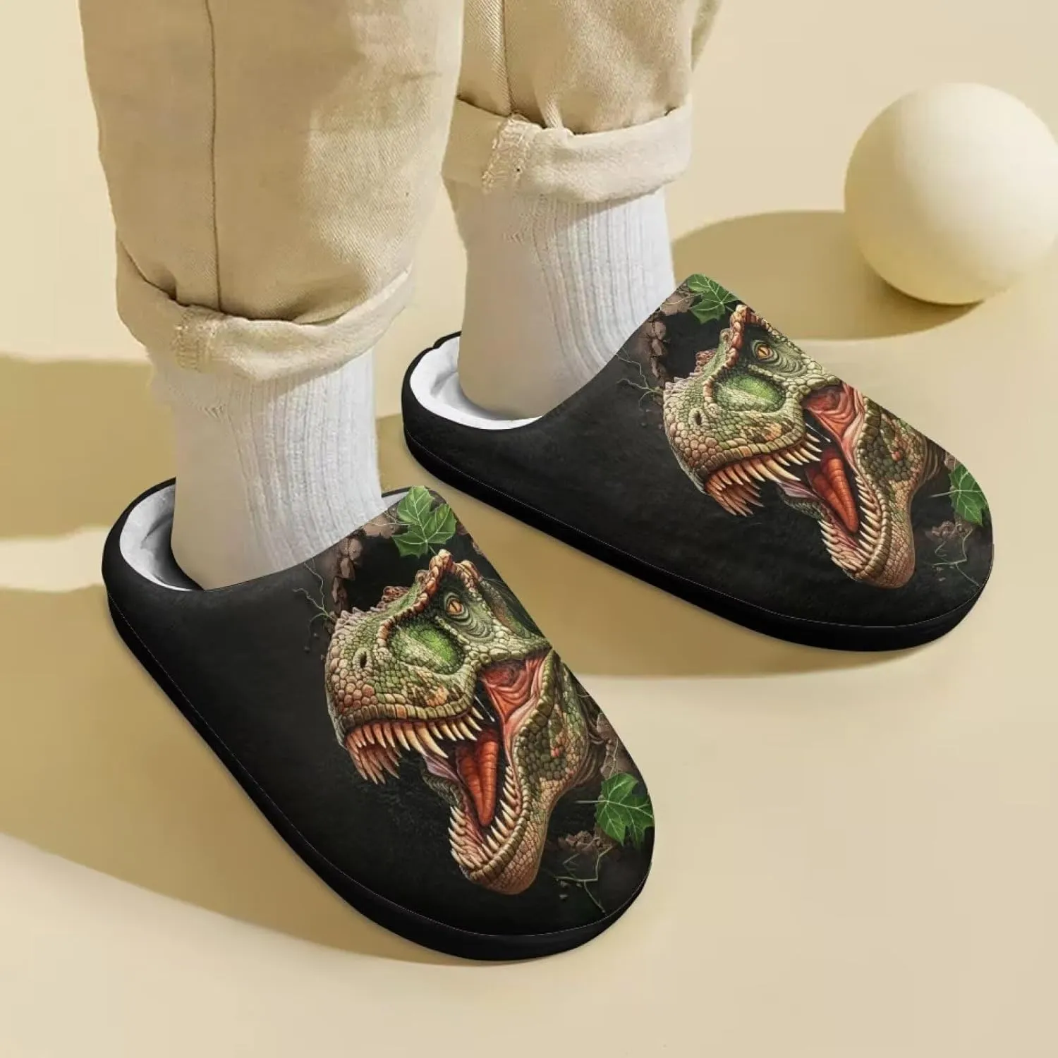 Kids Slippers for Boys, Warm Soft Fluffy Slippers for Winter, Slip On Scuff Slippers for Bedroom
