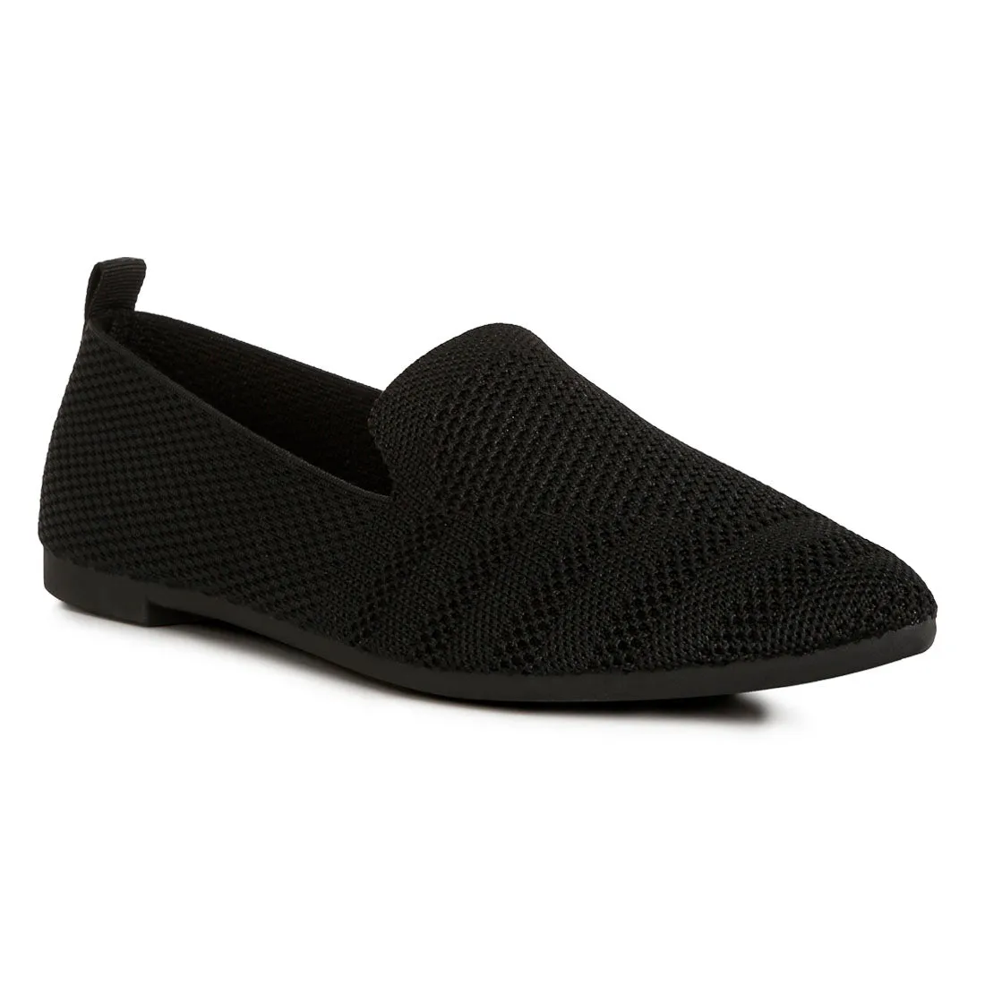 Knit Textile Solid Flats