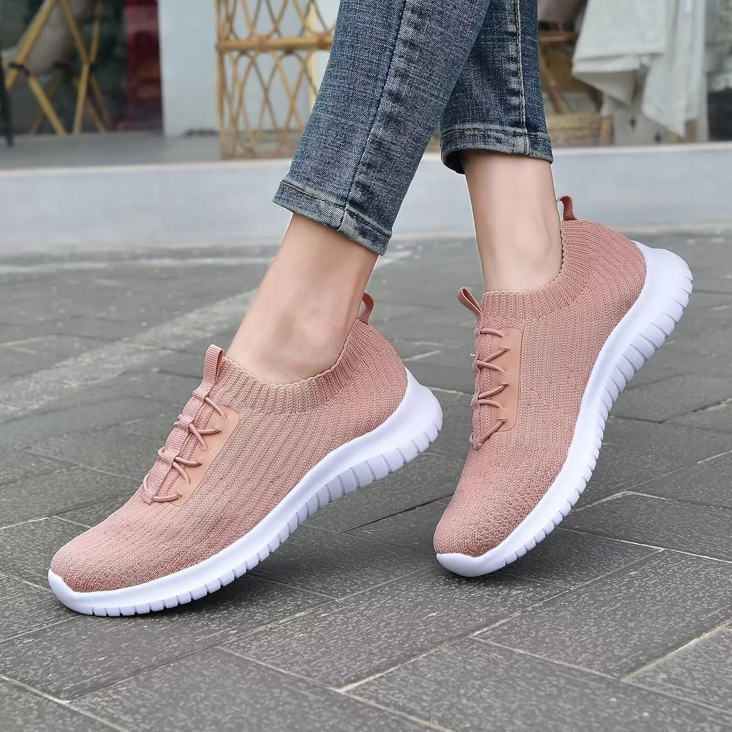 konhill Women's Comfortable Walking Shoes - Tennis Athletic Casual Slip on Sneakers