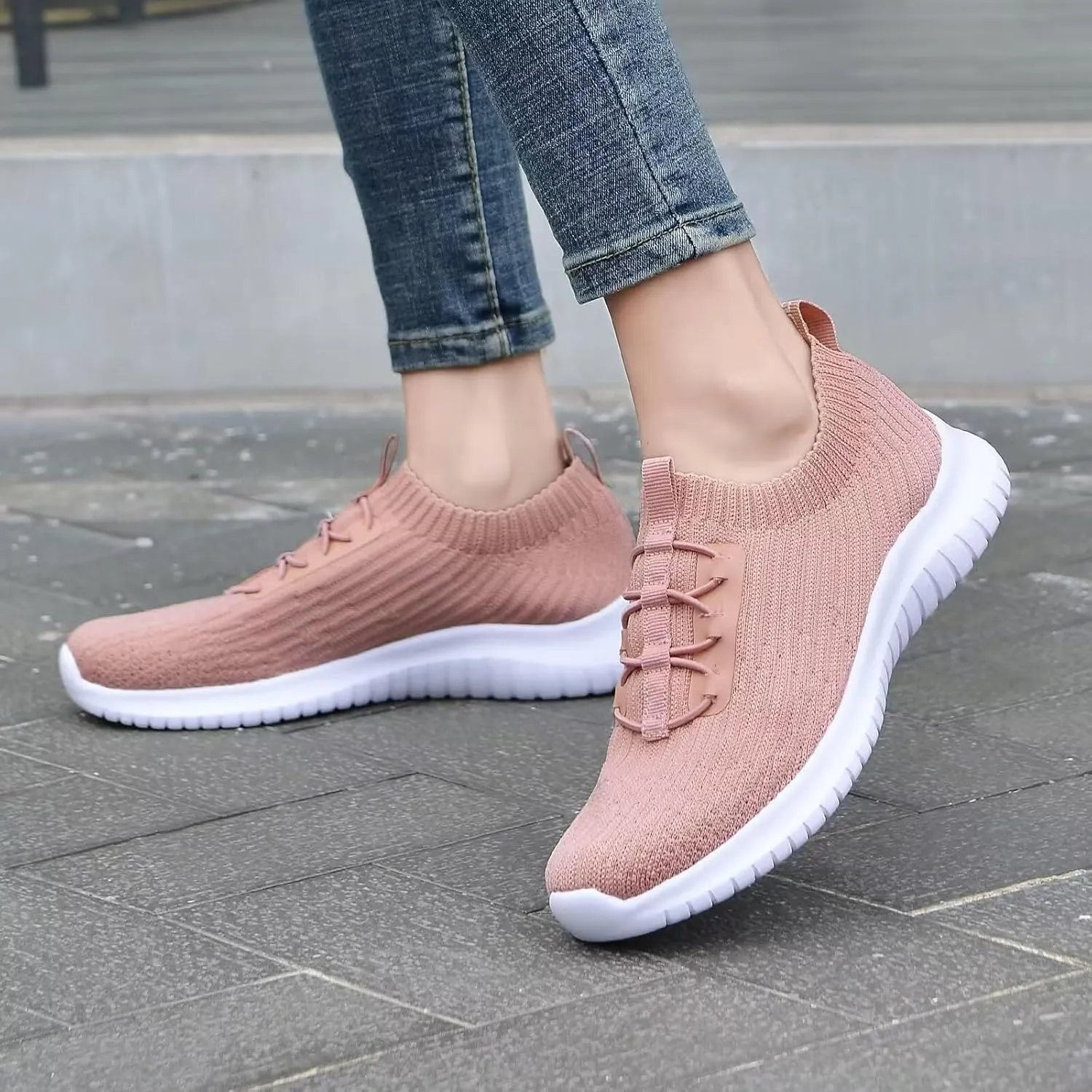 konhill Women's Comfortable Walking Shoes - Tennis Athletic Casual Slip on Sneakers