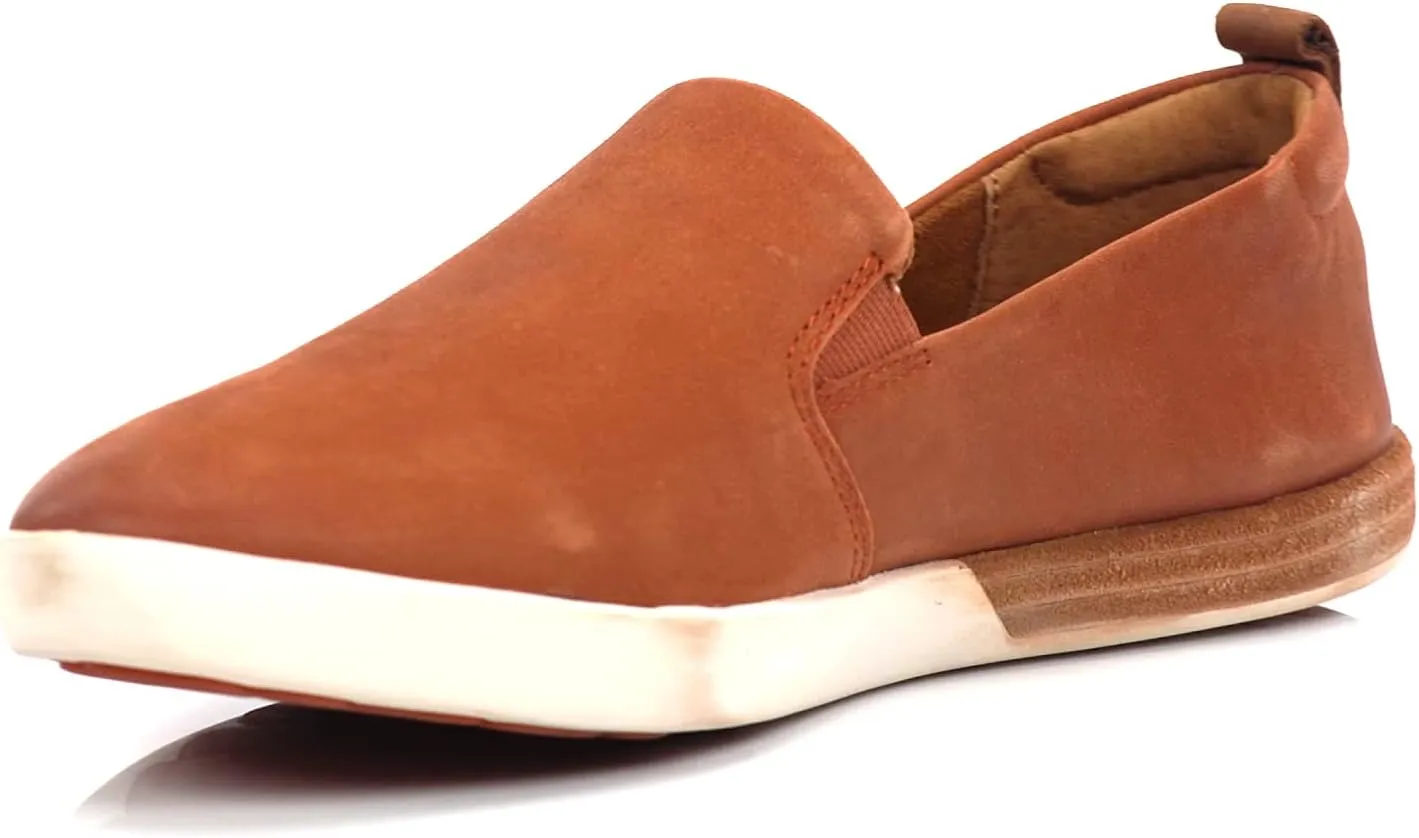 KORK-EASE Peyton Women's Slip-On - Hand-Finished Leather with Inset Stacked Heel Detail for a Unique Look