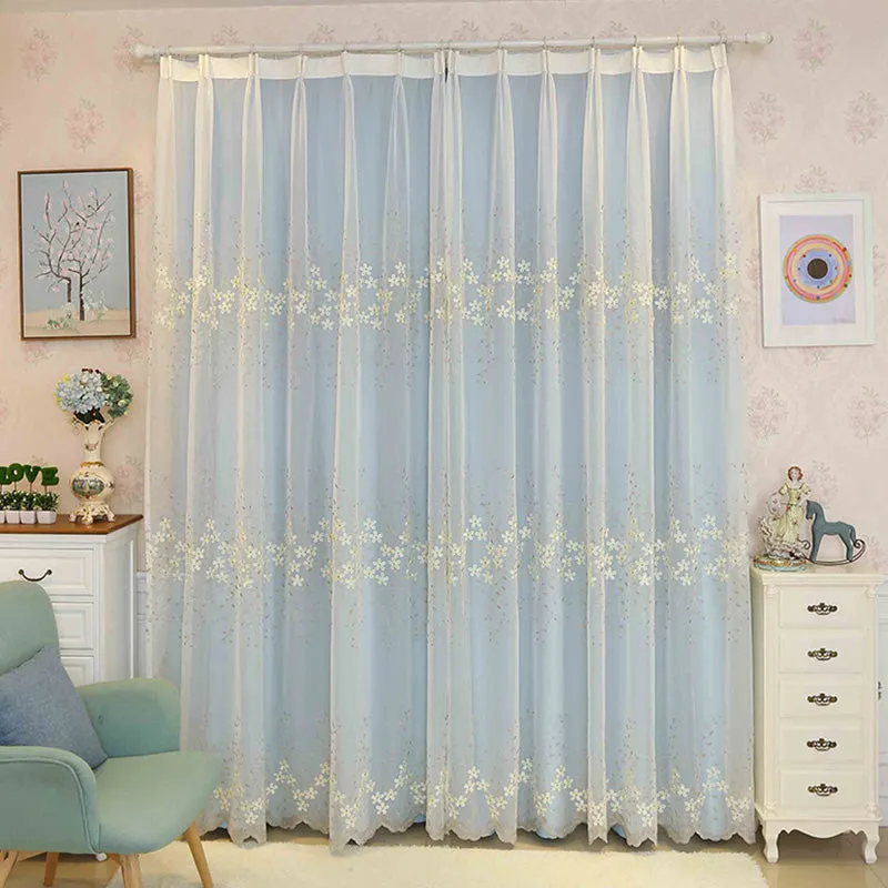 Kyla 2-Layer Embroidery Blackout Soundproof Custom Curtain