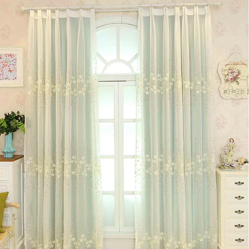 Kyla 2-Layer Embroidery Blackout Soundproof Custom Curtain