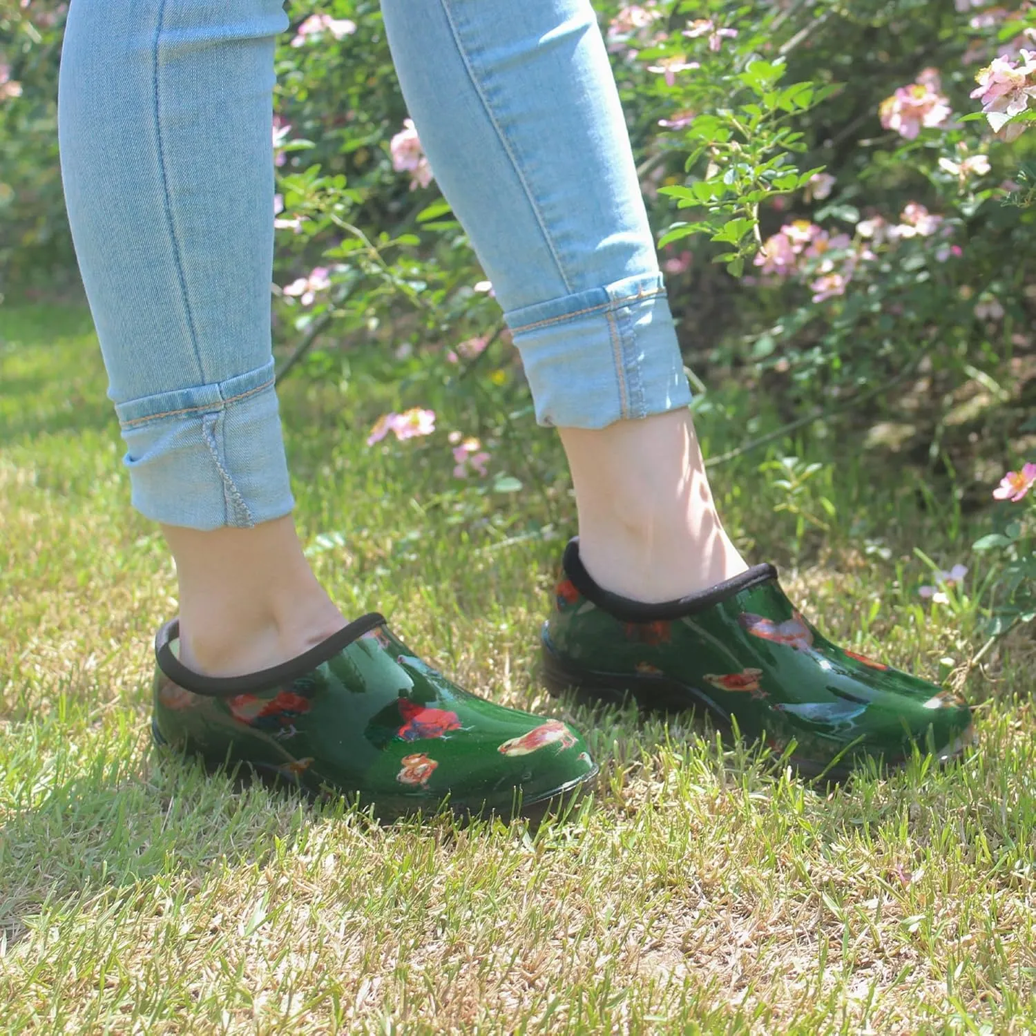 landchief Women's Garden Shoes Waterproof Garden Clogs for Women, Comfortable Slip-on Shoes with Cushioned Insole, Non-Slip Work Shoes for Women Outdoor, Gardening and Yard