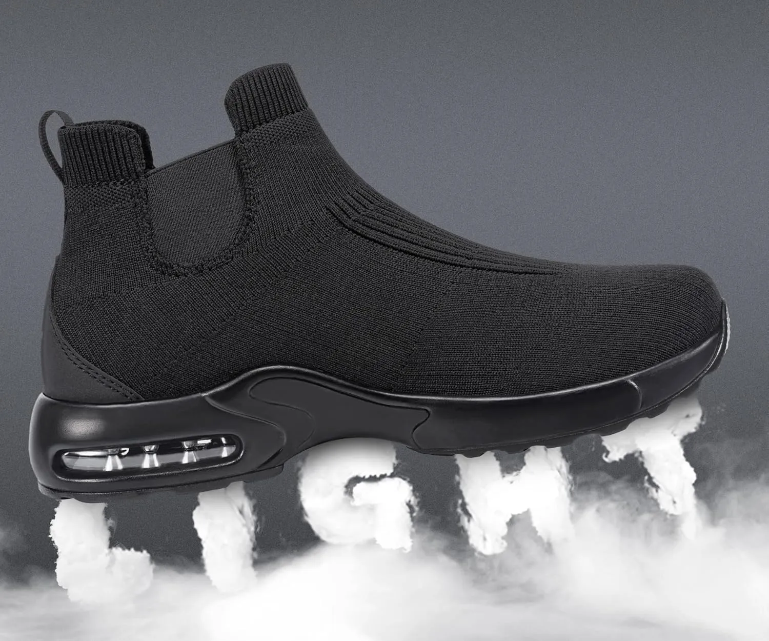 LARNMERN Steel Toe Shoes for Men Women Water Resistant Work Boots Non Slip Safety Sneakers Slip On Industrial Air Cushion Chelsea Boots