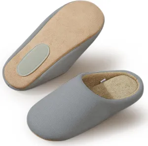 LBF Womens Fuzzy House Slippers All Season Non Slip Indoor Slip-On Breathable Lightweight Quiet Sole Cozy Soft Comfort for Home