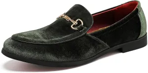 LCQL Men's Luxury Velvet Penny Loafer Shoes Noble Slip-on Suede Loafers Smoking Slippers Plus Size 7-13