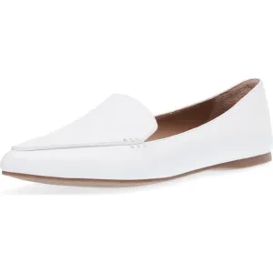 Leather White Flat On Madden Toe Steve Loafers Pointed Summer markdown Closed Slip Feather Customer-first