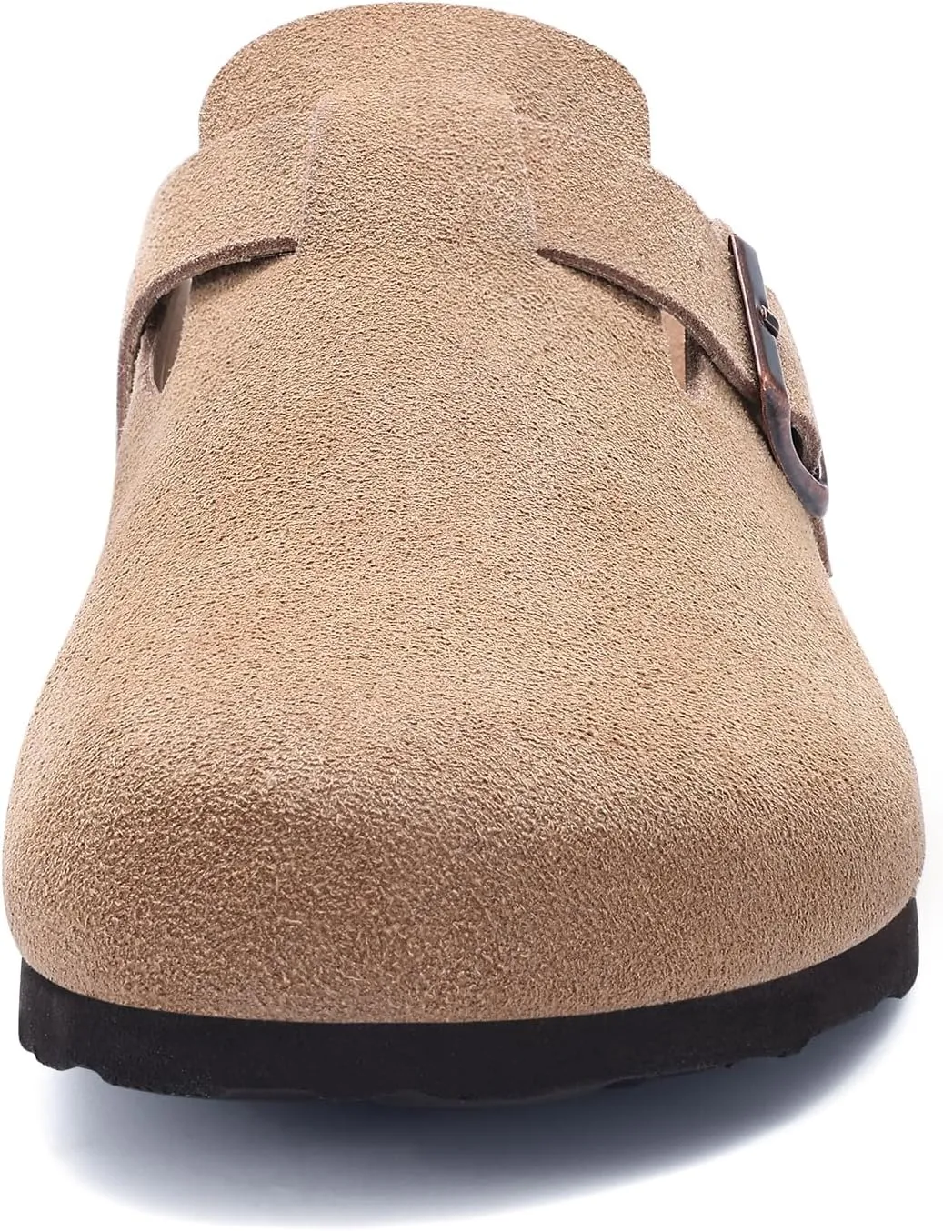 Litfun Women's Genuine Suede Clogs Soft Footbed Leather Potato Shoes Comfort Slip On Clogs with Arch Support