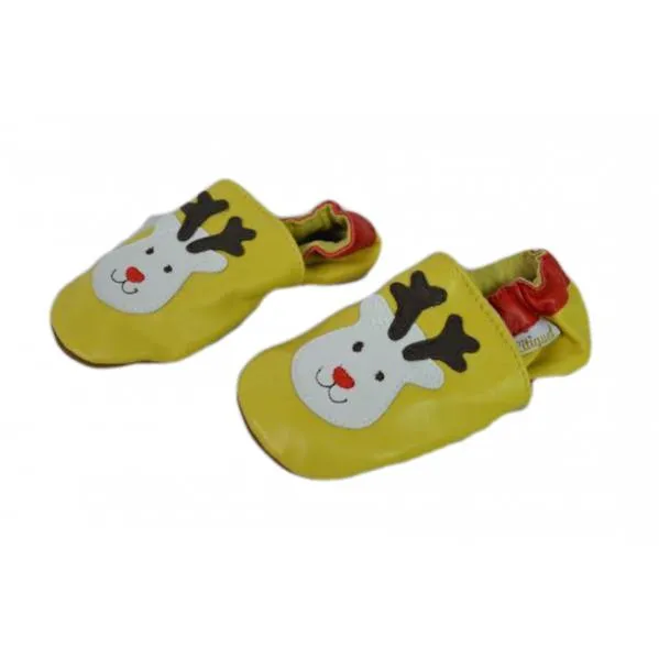 Litiquet Slip-on Soft Sole Infant Shoe-2-3 Years-Yellow Reindeer