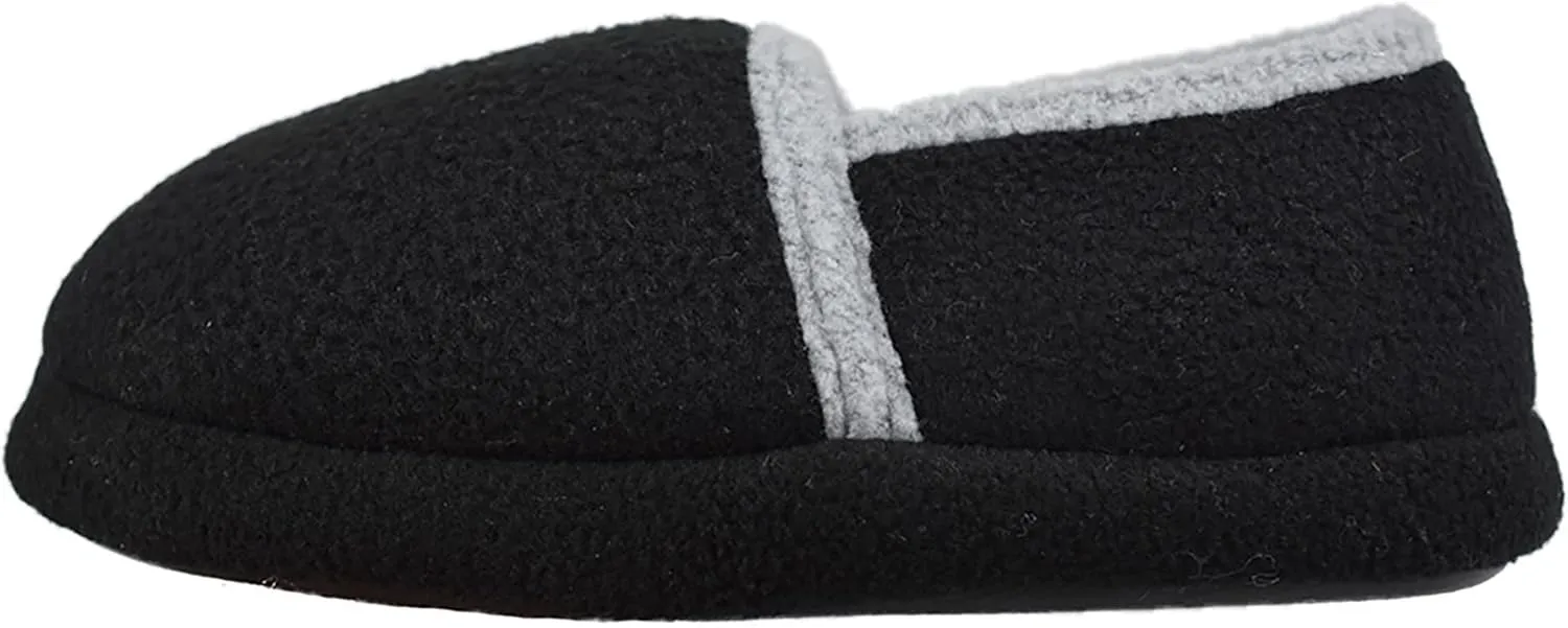 Little/Big Kids Warm Plush Fleece Slippers with Soft Memory Foam Slip-on Indoor Shoes