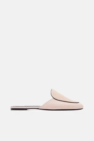 Liza Mule - Blush with Black Piping