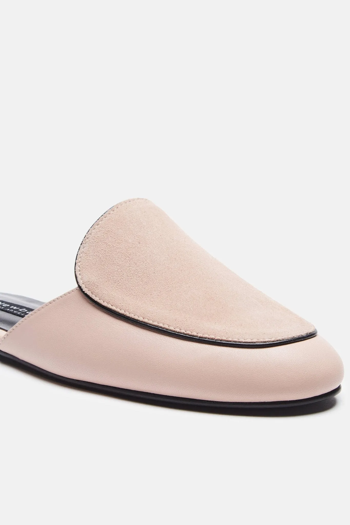 Liza Mule - Blush with Black Piping
