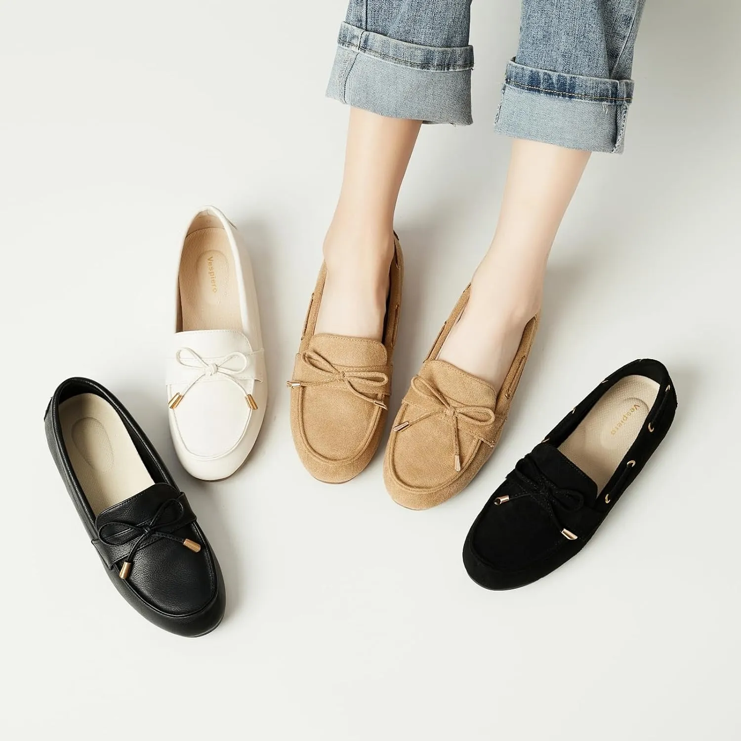 Loafers for Women Slip On Flats Shoes Non Slip Work Shoes Comfort Soft Business Casual Walking Womens Loafers