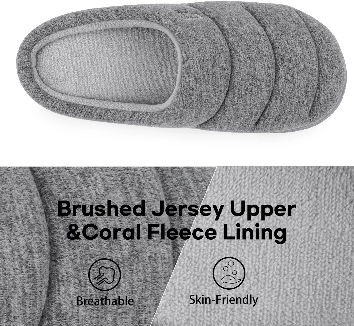 LongBay Women's House Slippers Ultra-Soft Memory Foam Bedroom Shoes Slip On Clogs for Indoor Outdoor