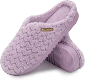 LongBay Women's Slip-On House Slippers Comfy Memory Foam Bedroom Shoes