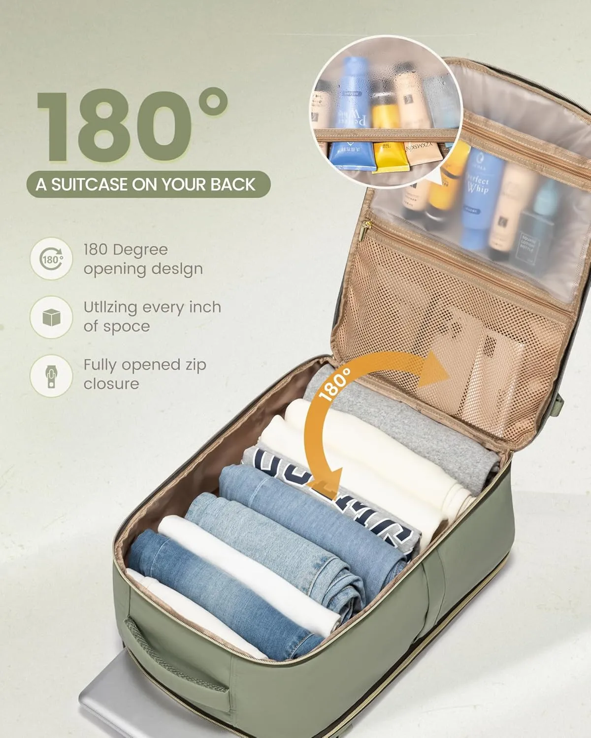 LOVEVOOK Travel Backpack Carry on Flight Approved 40L,Waterproof TSA Travel Essentials Personal Item Backpack for Women Men,Large Carry on Luggage Suitcase Travel Bag for Airplane with 3 Packing Cubes