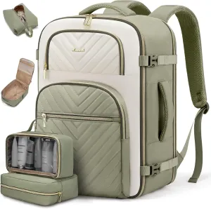 LOVEVOOK Travel Backpack Carry on Flight Approved 40L,Waterproof TSA Travel Essentials Personal Item Backpack for Women Men,Large Carry on Luggage Suitcase Travel Bag for Airplane with 3 Packing Cubes