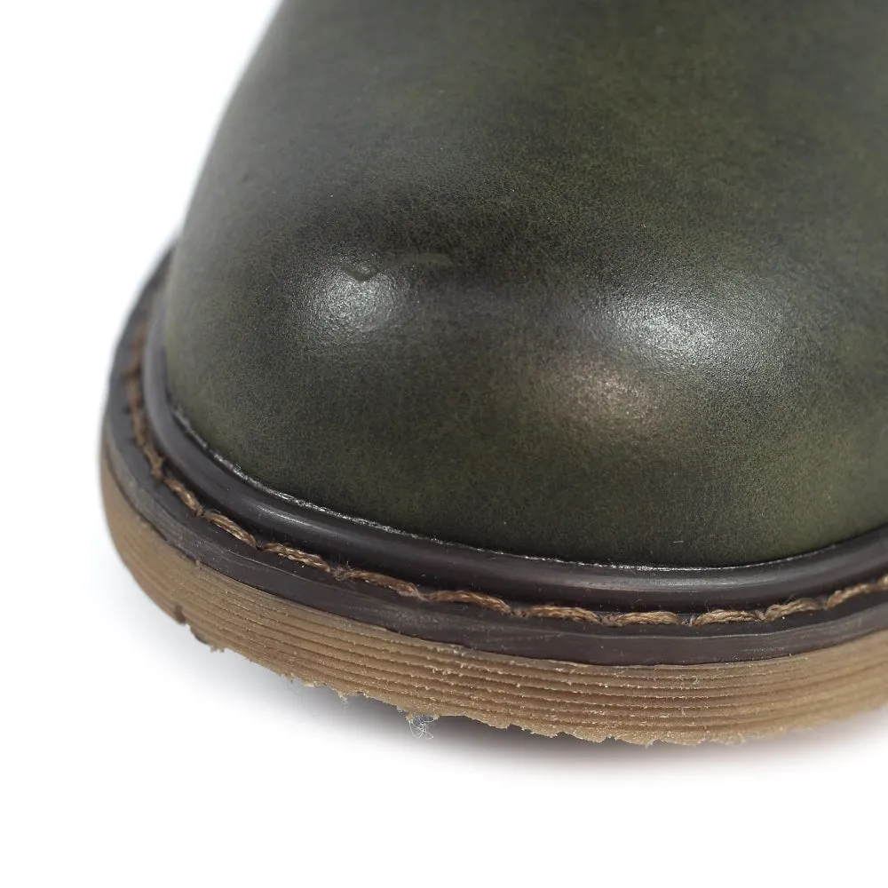 Lunar Veronica Women's Waterproof Zip Up Ankle Boot Olive