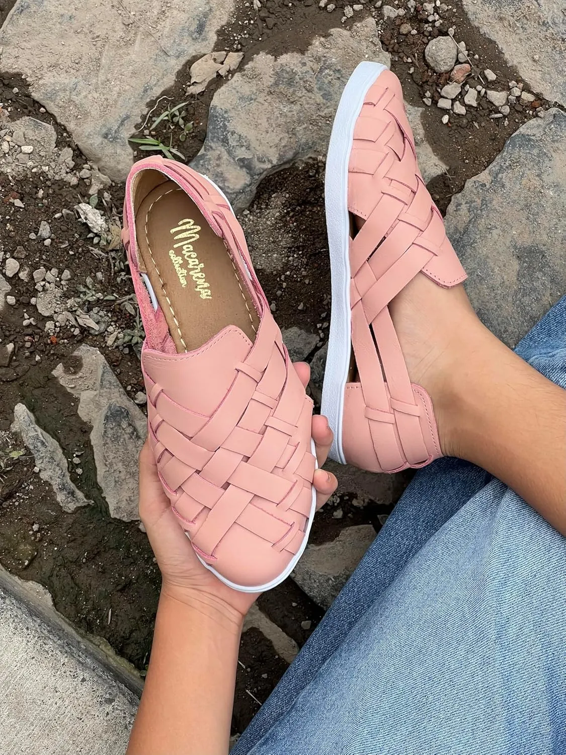 Macarena Collection Sandals women Huarache Sandal Colorful Leather Mexican Style Comfortable skin Model 2215