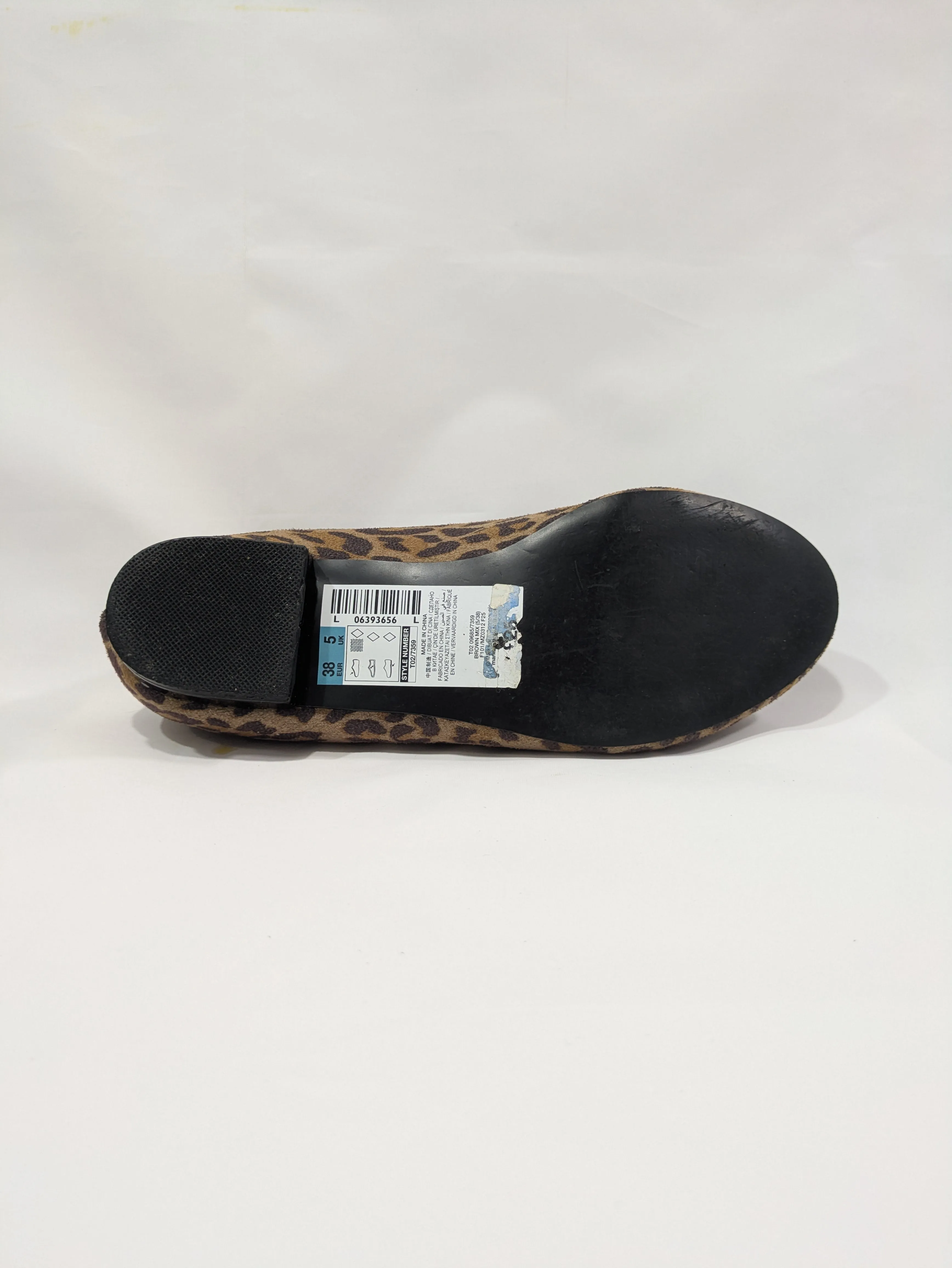 M&S Women's Cheetah Printed Loafers/Pumps – Size UK 5 / EU 38 / US 7
