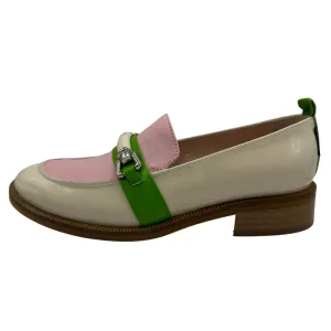 Marco Moreo Cream, Pink & Green Loafers