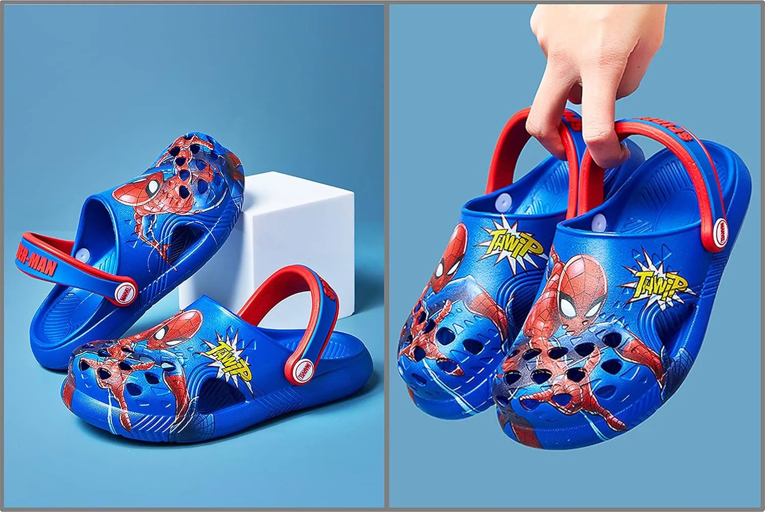 Marvel Spider-Man Avengers Clogs Slip on Water Shoes Casual Summer for Boys Kids Children