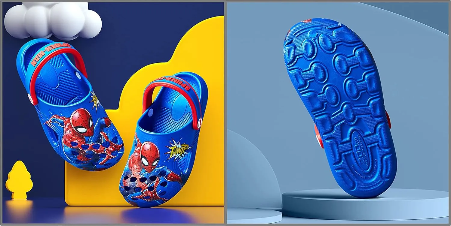 Marvel Spider-Man Avengers Clogs Slip on Water Shoes Casual Summer for Boys Kids Children