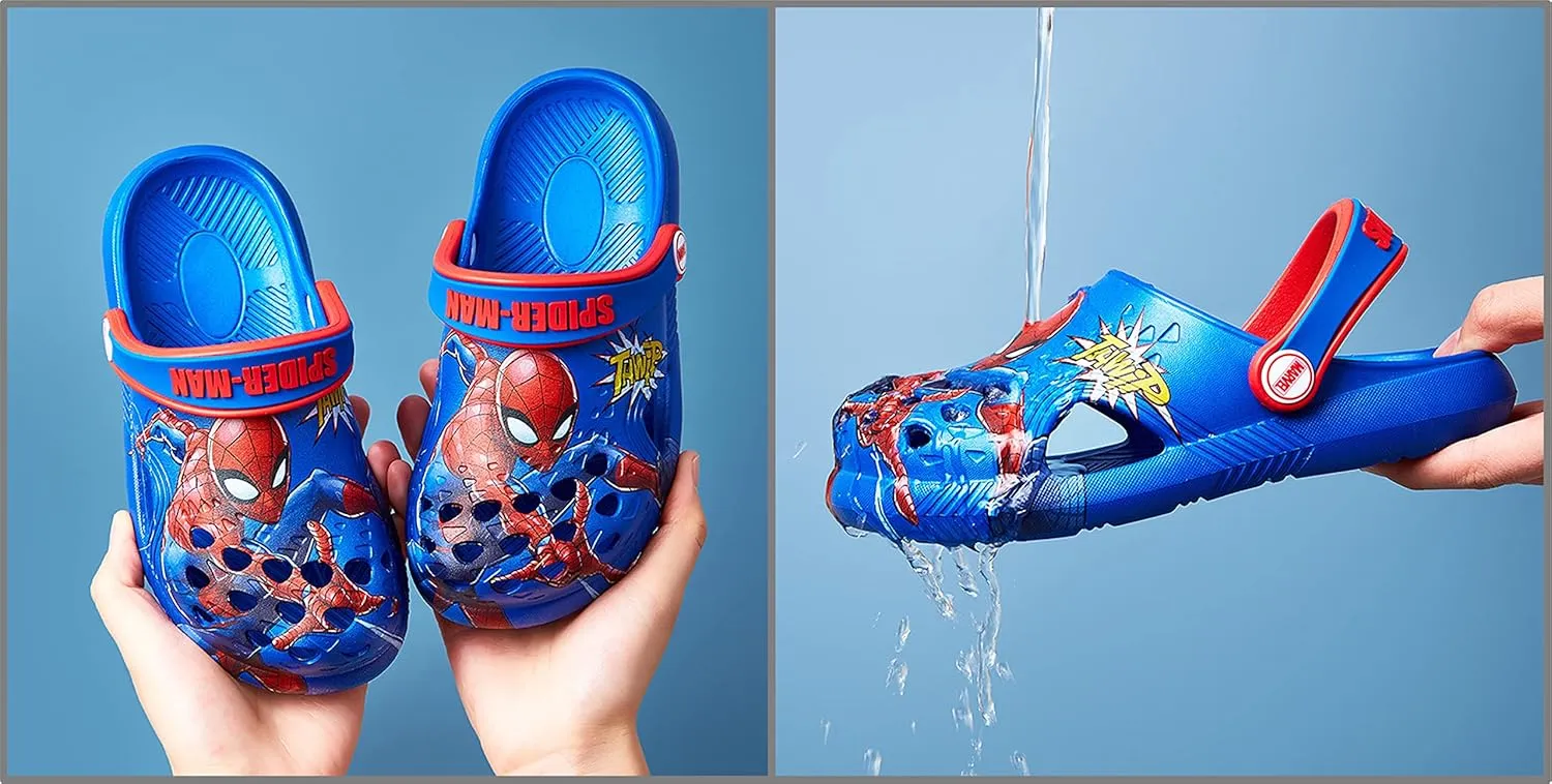 Marvel Spider-Man Avengers Clogs Slip on Water Shoes Casual Summer for Boys Kids Children